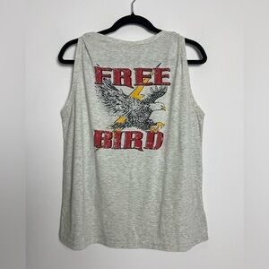 SheShow Women's Gray Free Bird Sleeveless Muscle T-Shirt Size Large